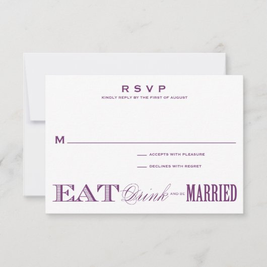 & BE MARRIED | RSVP 3,5 x 5 (Voorkant)