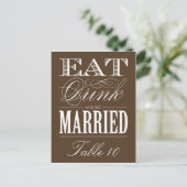 & BE MARRIED | TABEL NUMMER BRIEFKAART (Staand voorkant)