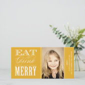 BE MERRY | CARTE PHOTO DE FÊTES (Debout devant)