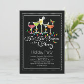 Be Merry Holiday Cocktail Party Invitation (Debout devant)