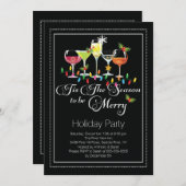 Be Merry Holiday Cocktail Party Invitation (Devant / Derrière)