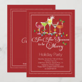 Be Merry Holiday Cocktail Party Invitation (Devant / Derrière)
