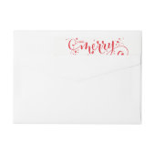 BE MERRY HOLIDAY decoratie grillig rood script (Achterkant)