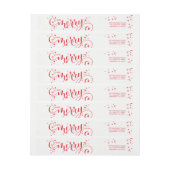 BE MERRY HOLIDAY decoratie grillig rood script (Vel)