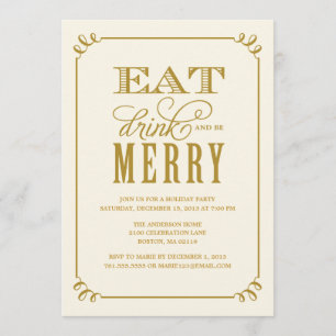 BE MERRY    VERZOEK VAN DE PARTIJ VAN HOLIDAAG KAART