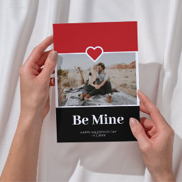 Be Mine Custom Photo Valentijnsdag Kaart