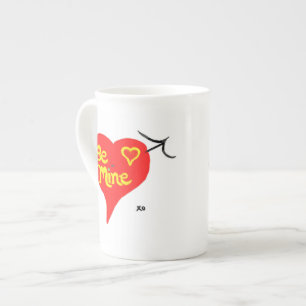 Be Mine Happy Valentijn Bone China Mok