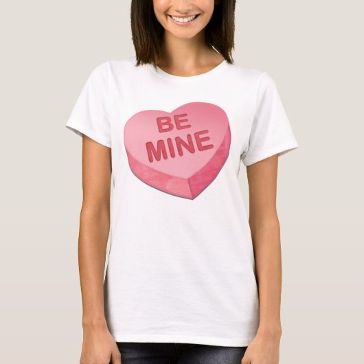 BE MINE HEART Valentijnsdag T-Shirt (Voorkant)