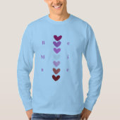 Be Mine Minimal Heart Stack Valentine T-Shirt (Devant)