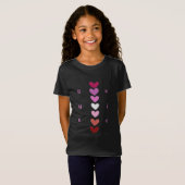 Be Mine Minimal Heart Stack Valentine T-Shirt (Devant entier)