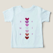 Be Mine Minimal Heart Stack Valentine T-Shirt (Design Recto)