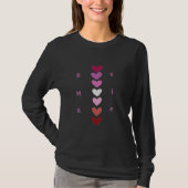 Be Mine Minimal Heart Stack Valentine T-Shirt (Devant)