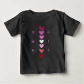Be Mine Minimal Heart Stack Valentine T-Shirt (Devant)