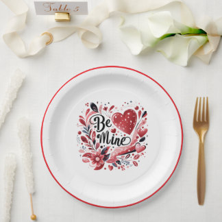 Be Mine Paper Plate Papieren Bordje