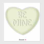 Be Mine Pastel Groen Snoep Hart Sticker (Vel)