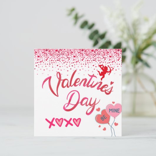 Be Mine Personalized Flat Card (Staand voorkant)