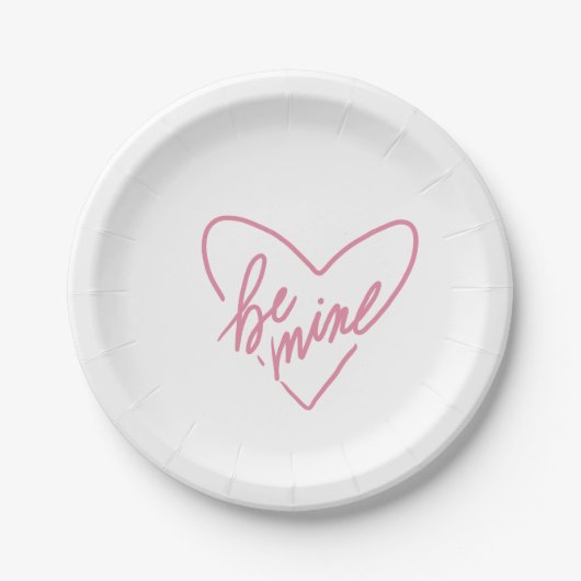 BE MINE PLATE PAPIEREN BORDJE (Voorkant)