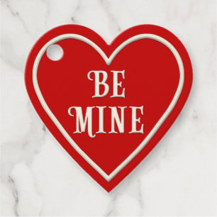 "Be Mine" Red Heart persoonlijke Valentijnsdag Bedankjes Labels