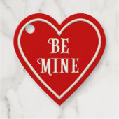 "Be Mine" Red Heart persoonlijke Valentijnsdag Bedankjes Labels (Voorkant)