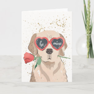 "Be Mine" Retriever Valentijnsdag Kaart