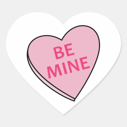 BE MINE SNOEP HART HART STICKER (Voorkant)