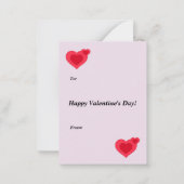 Be Mine Teddy Bear Valentijn Mini Kinder Kaarten Notitiekaartje (Achterkant)