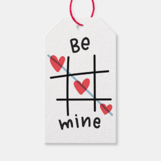 Be Mine Tic Tac Toe Valentijnsdag Gift Label Cadeaulabel