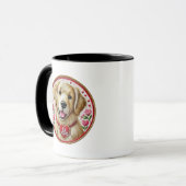 Be Mine Valentijn Golden Retriever Coffee Mok (Voorkant links)