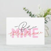 Be Mine Valentijn Happy Valentijnsdag Feestdagenkaart (Staand voorkant)