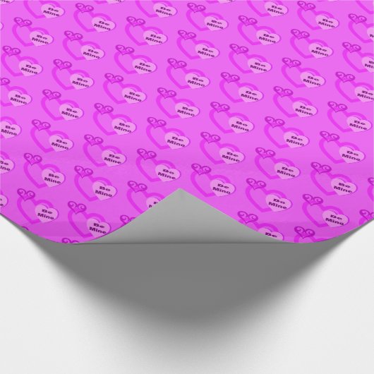 Be Mine Valentijn Hearts Cadeauverpakking Papier (Hoek)