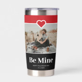 Be Mine Valentijnsdag Couples Foto Waterfles Geïsoleerde Drinkbeker (Links)