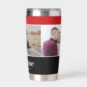 Be Mine Valentijnsdag Couples Foto Waterfles Geïsoleerde Drinkbeker (Achterkant)