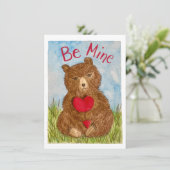 Be Mine Valentine Greeting Card Bedankkaart (Staand voorkant)