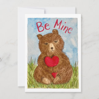 Be Mine Valentine Greeting Card Bedankkaart