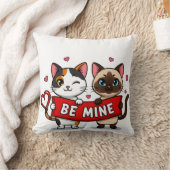 BE MINE Valentine's Cats | Cute Kittens with Love Kussen (Deken)