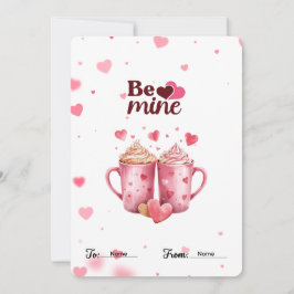 "Be Mine" Warme Chocolade Valentijnsdag Feestdagenkaart