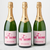 Be Mine Wijn Champagne Label Sparkling Wijnetiket (Flessen)