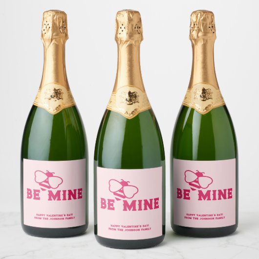 Be Mine Wijn Champagne Label Sparkling Wijnetiket (Flessen)