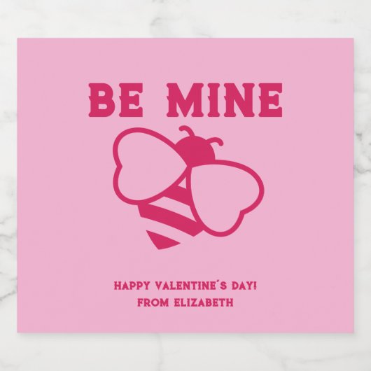 Be Mine Wijn Label Sparkling Wijnetiket (Enkel label)