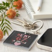 Be My 67 Valentine's Day - Love Celebration Design Sleutelhanger (Voorkant Rechts)