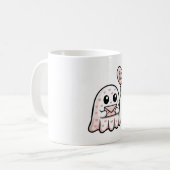 Be My Boo Cute Ghost Mug – Kawaii Valentine Coffee (Devant gauche)