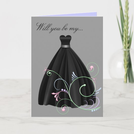 Be My Bridesmaid or Maid of Honor Card (Voorkant)