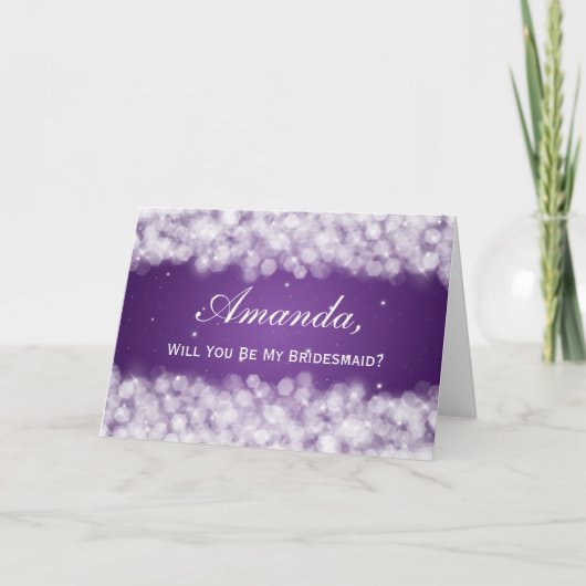 Be My Bridesmaid Party Sparkle Paarse (Voorkant)