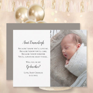 Be My Godmère Proposition Photo Invitation
