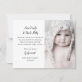 Be My Godparents Proposition Photo Invitation (Devant)