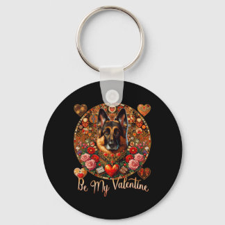 Be My Valentijn Dog Flower Red Heart Day - Nederla Sleutelhanger