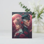 Be my Valentine Briefkaart (Staand voorkant)