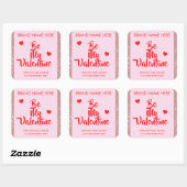 Be My Valentine Custom Pink Candle Labels (Vel)