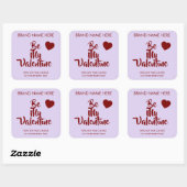 Be My Valentine Custom Purple Candle Labels  (Vel)