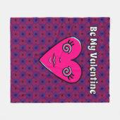 Be My Valentine Fleece Blanket (Voorkant (Horizontaal))